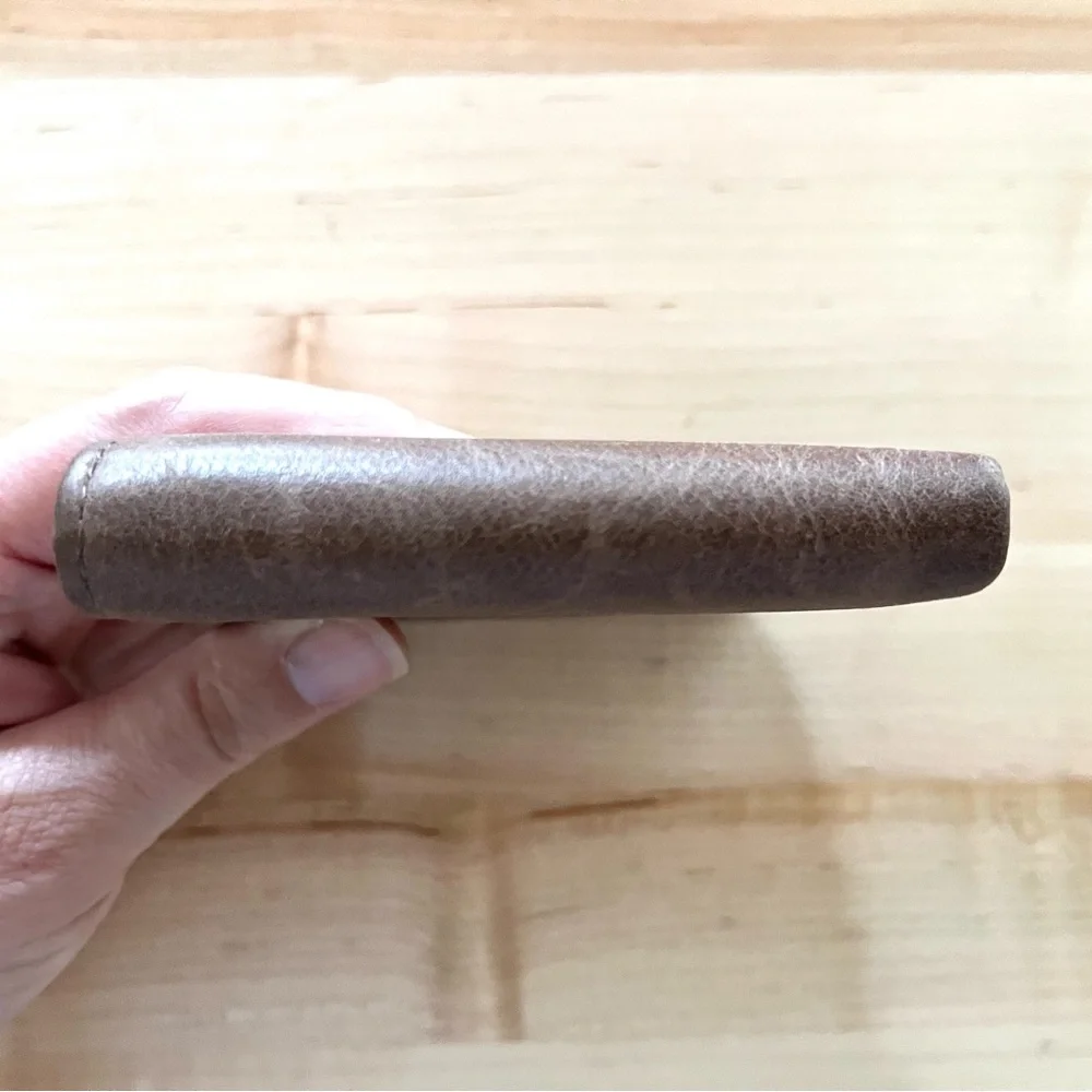 Himi Coffee Brown Leather RFID Bifold Wallet